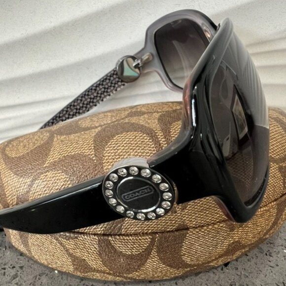 COACH WOMENS SUNGLASSES BELLE S461 BLACK - Picture 6 of 9